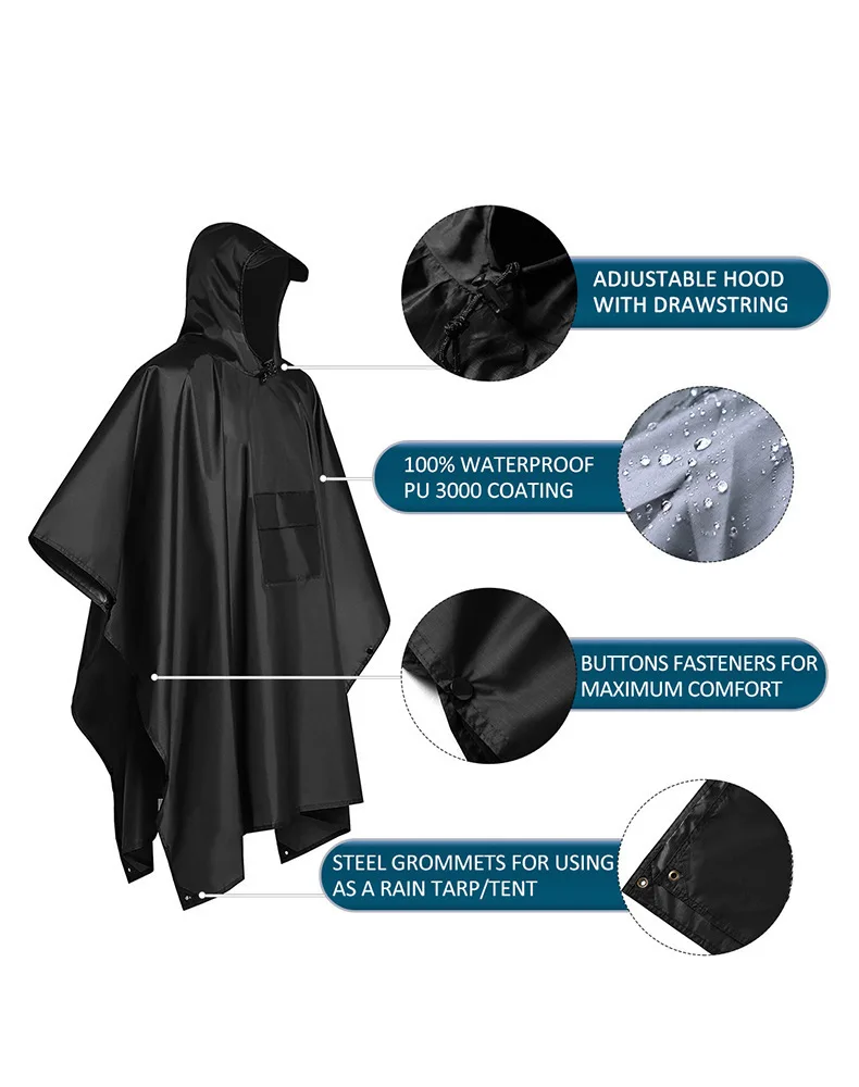 2026 For Camping Hiking 3-in-1 - Emergency Poncho Rain review and price