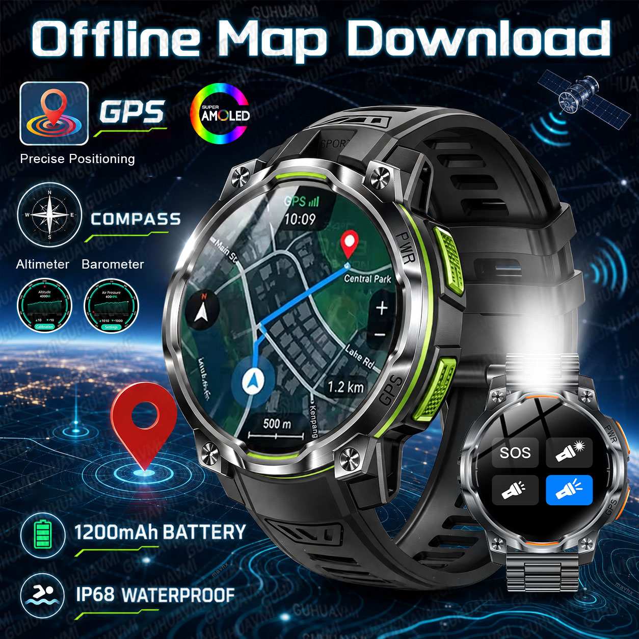 2026 New Military GPS Smartwat - Compass Lensatic review and price